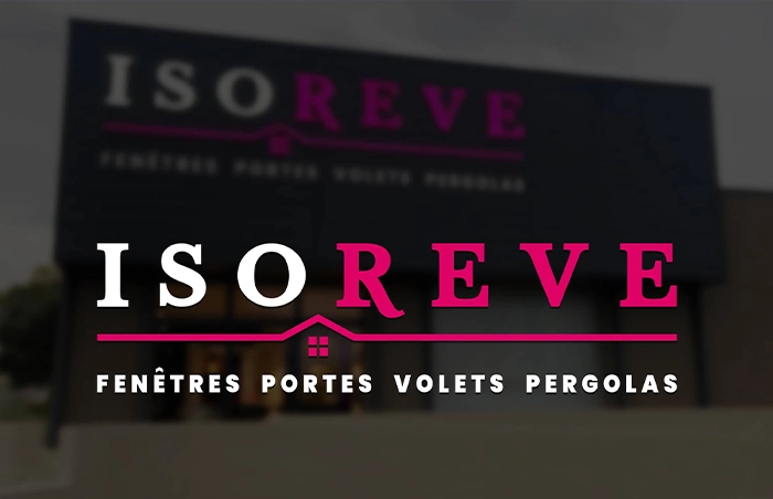 Logo Isoreve, menuiserie